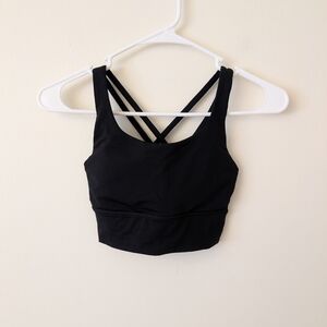 lululemon athletica Womens 2 Energy Bra Longline Black Activewear Workout Yoga